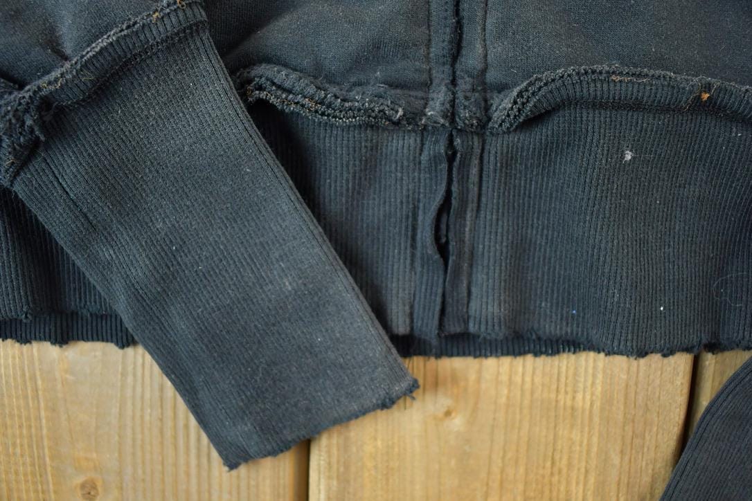 Vintage 1990s T Blank Blank Zip Up Hoodie Made In USA Men's Small from propervintagecanada