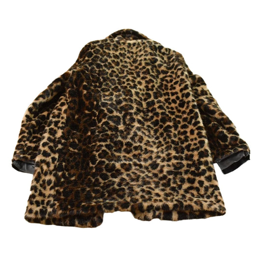 Vintage 1990s T Tahari Leopard Print Faux Fur Jacket Coat Women's Small from propervintagecanada