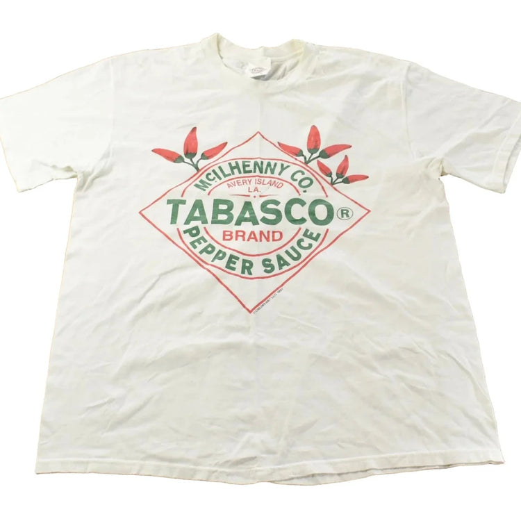 Vintage 1990s Tabasco Pepper Sauce Graphic T-Shirt Men's Large from propervintagecanada