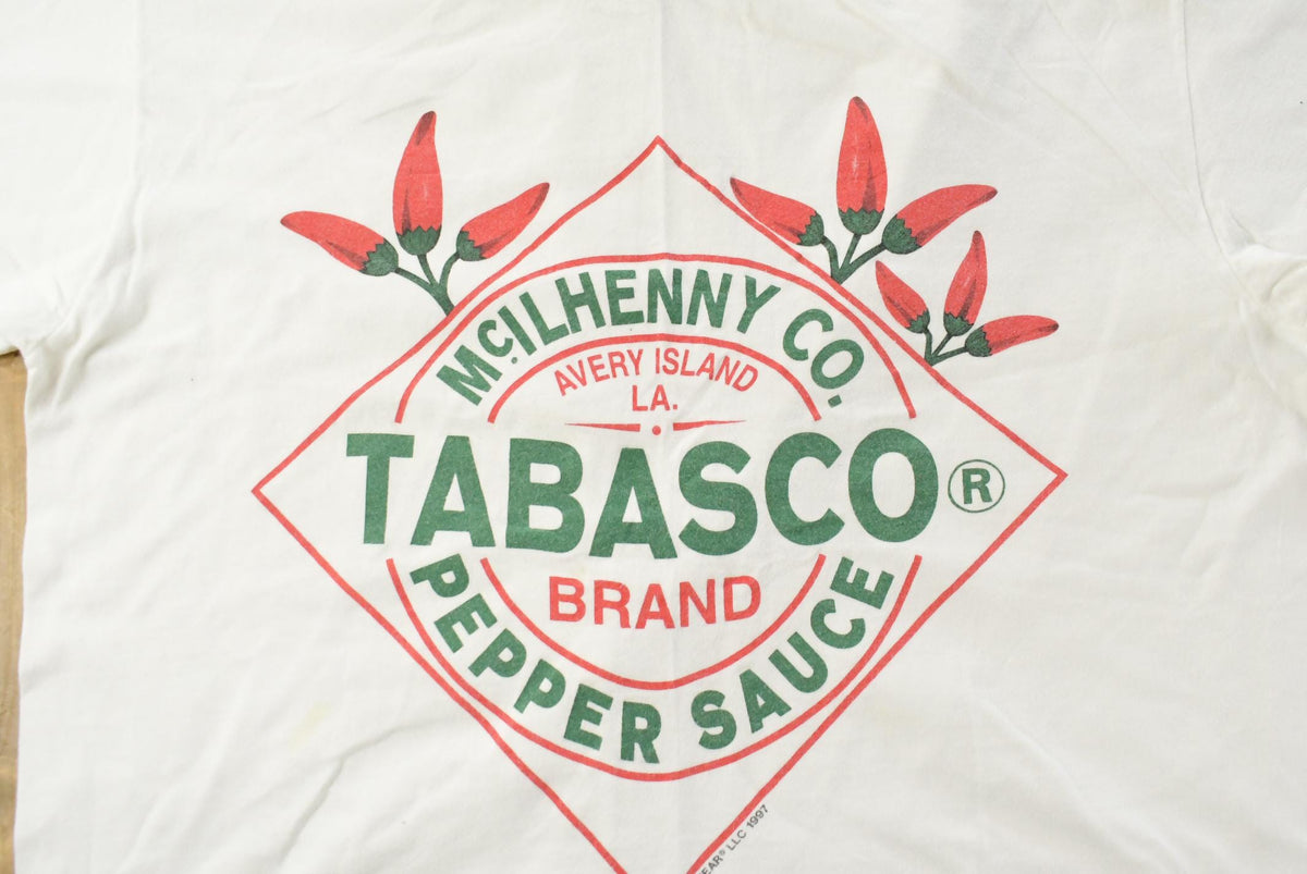 Vintage 1990s Tabasco Pepper Sauce Graphic T-Shirt Men's Large from propervintagecanada