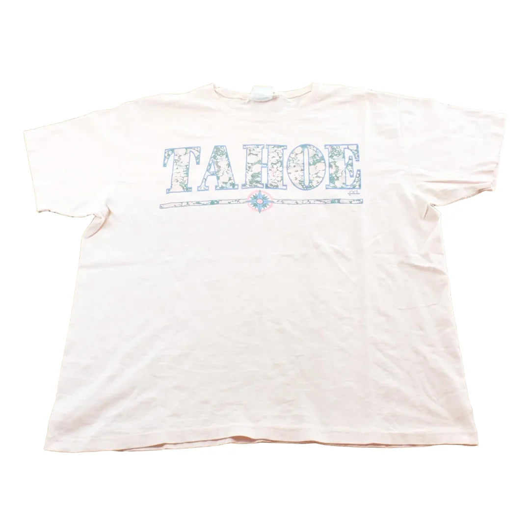 Vintage 1990s Tahoe Floral Single Stitch T-Shirt XL Men's XL from propervintagecanada