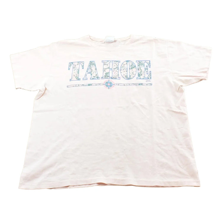 Vintage 1990s Tahoe Floral Single Stitch T-Shirt XL Men's XL from propervintagecanada
