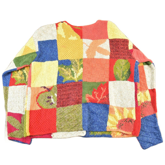 Vintage 1990s Talbot's Floral Knit Cardigan Sweater Women's S from propervintagecanada