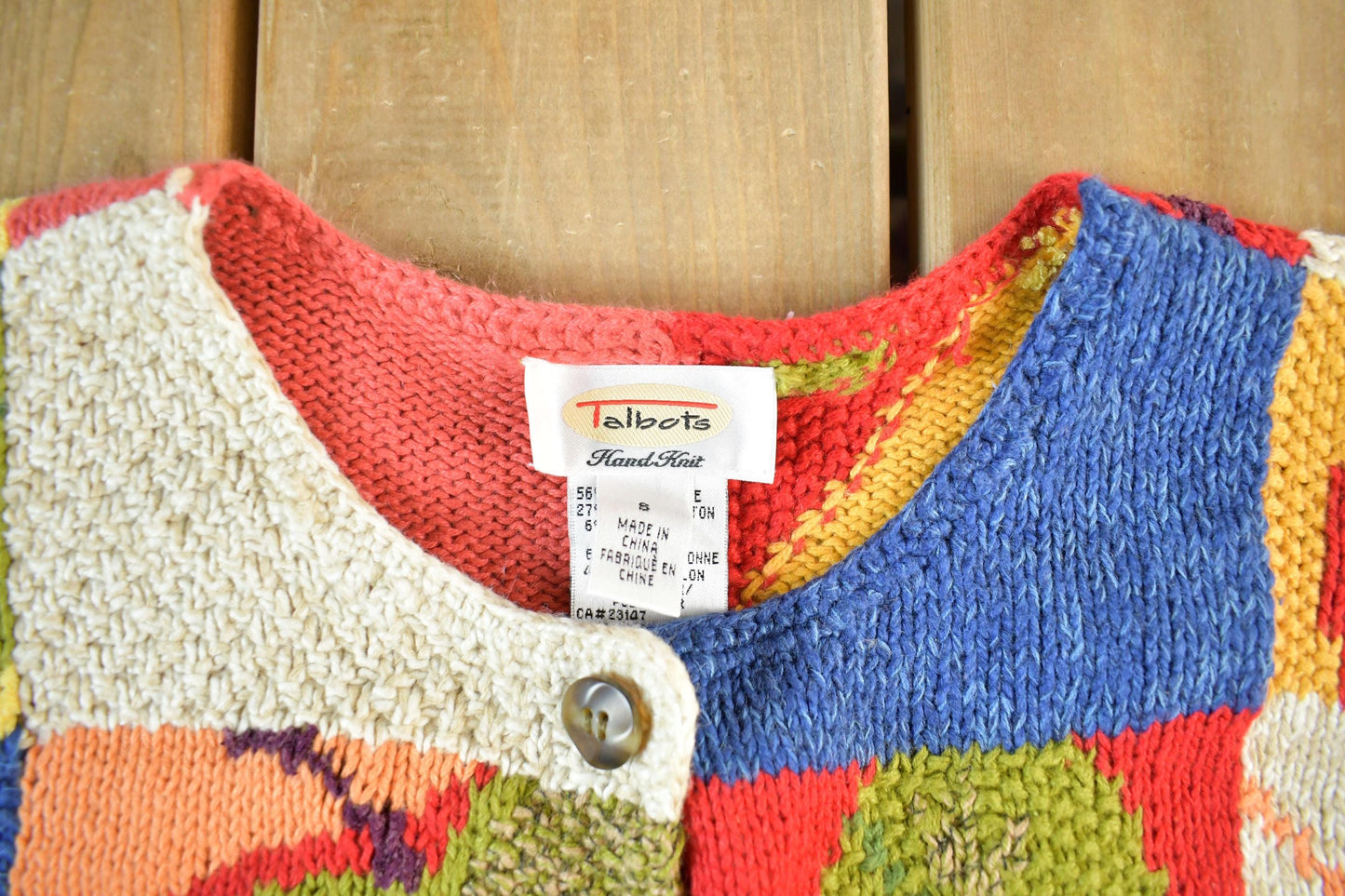 Vintage 1990s Talbot's Floral Knit Cardigan Sweater Women's S from propervintagecanada