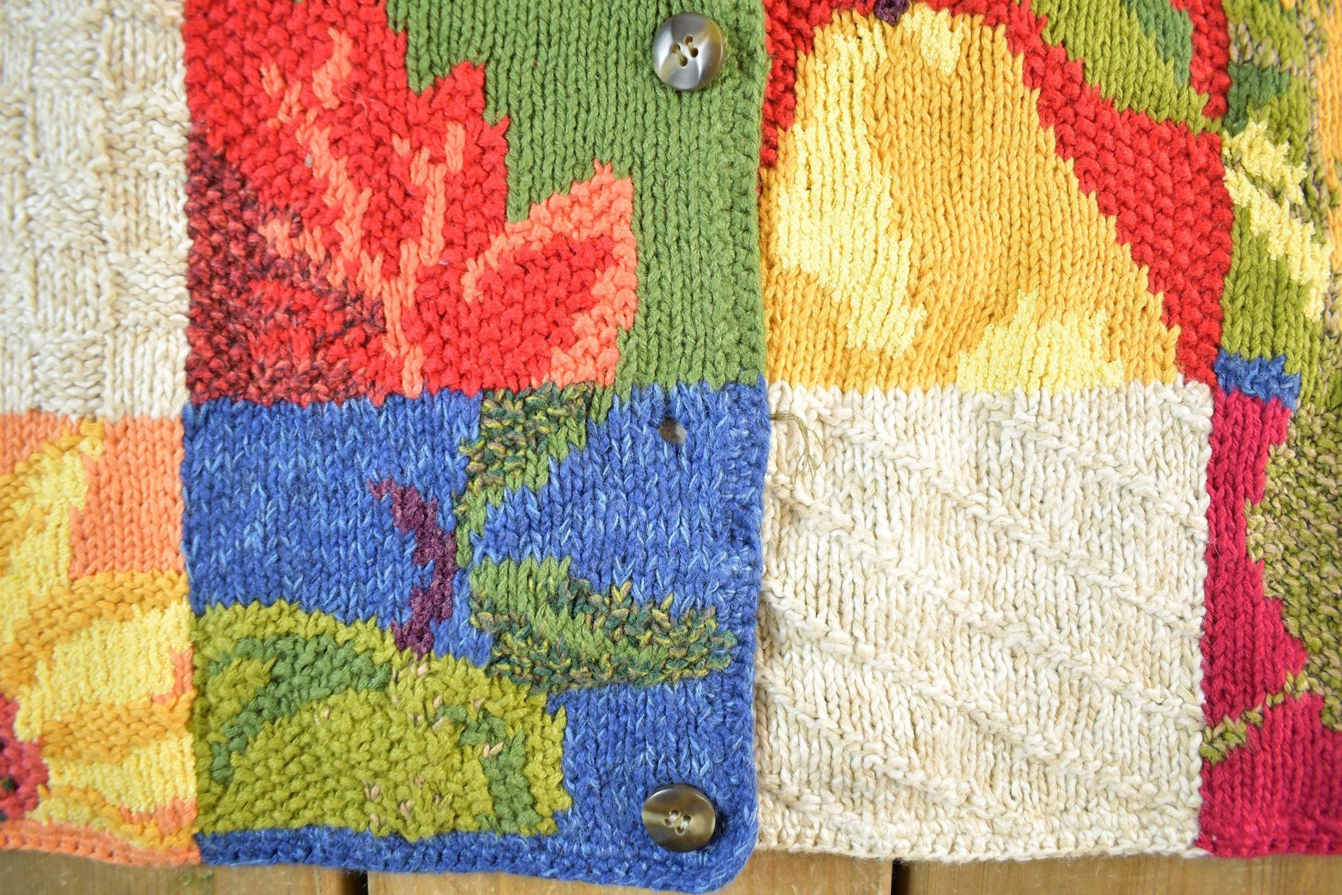 Vintage 1990s Talbot's Floral Knit Cardigan Sweater Women's S from propervintagecanada