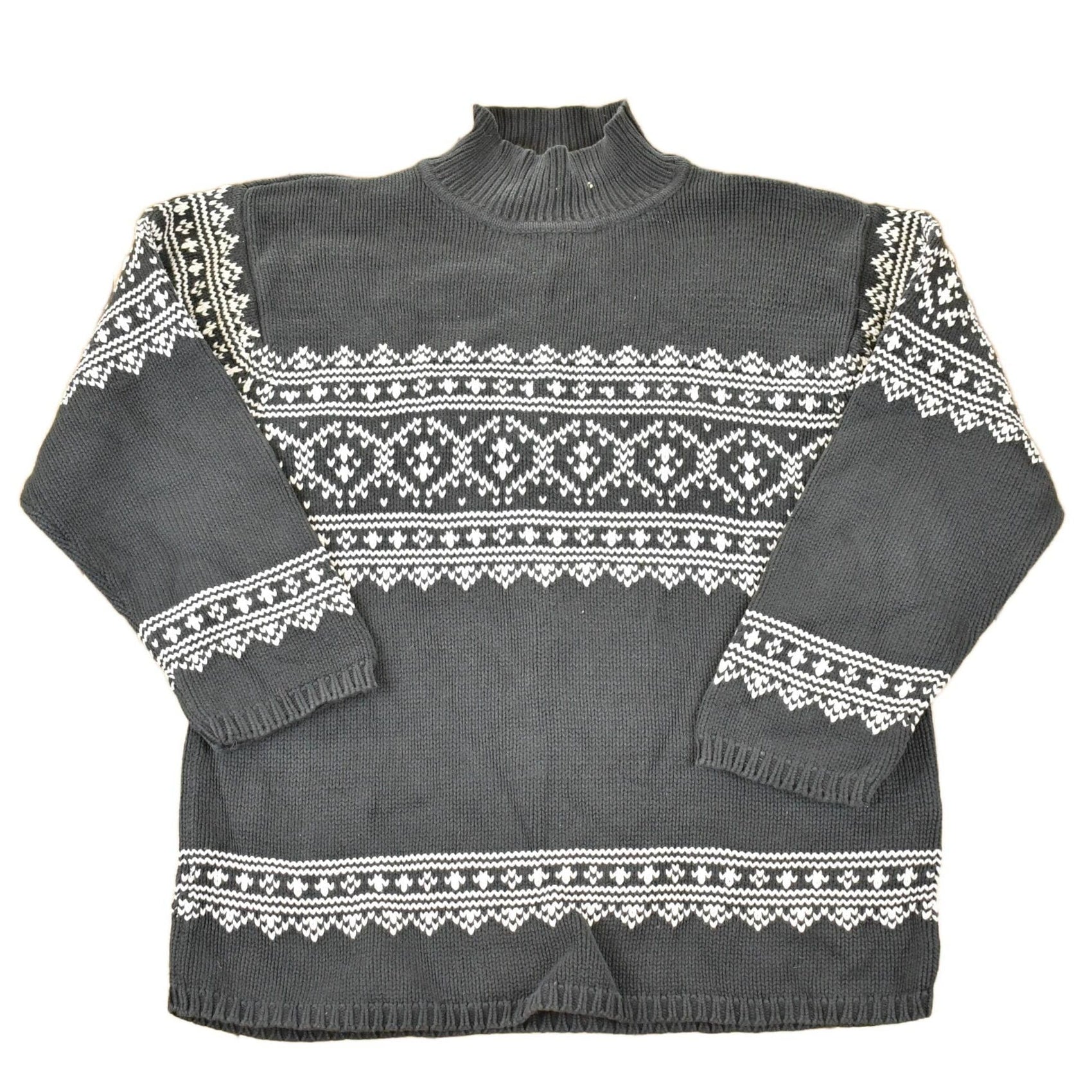 Vintage 1990s Talbots Chunky Holiday Knit Crewneck Sweater Women's L from propervintagecanada