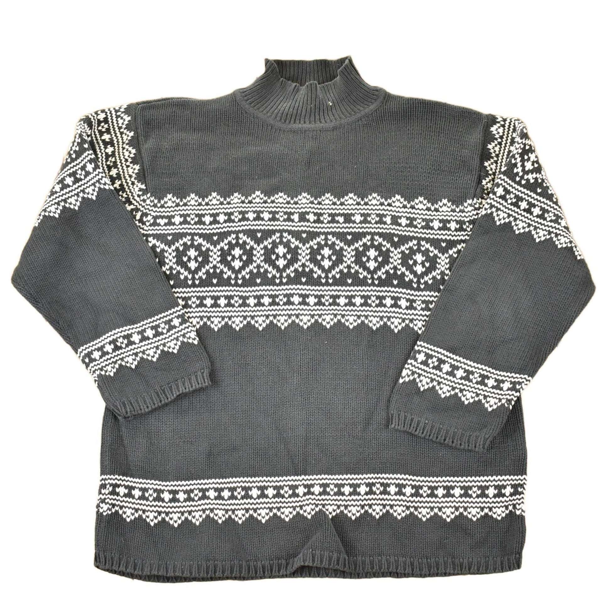 Vintage 1990s Talbots Chunky Holiday Knit Crewneck Sweater Women's L from propervintagecanada