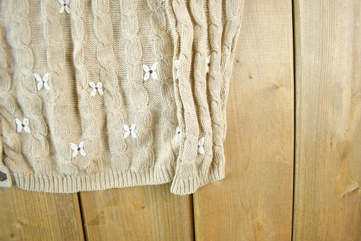 Vintage 1990s Talbots Floral Knit Cardigan Women's Small from propervintagecanada