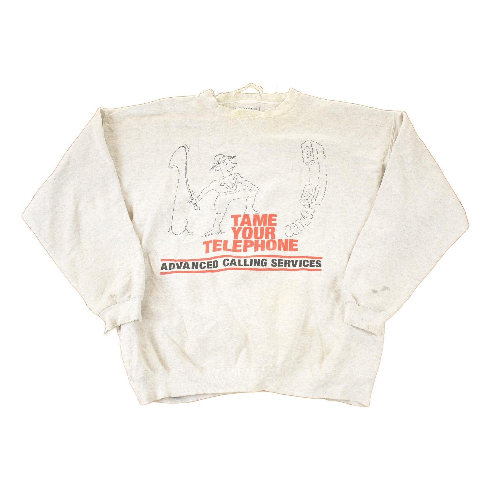 Vintage 1990s Tame Your Telephone Santee HVYWT Crewneck Sweatshirt Men's XL from propervintagecanada