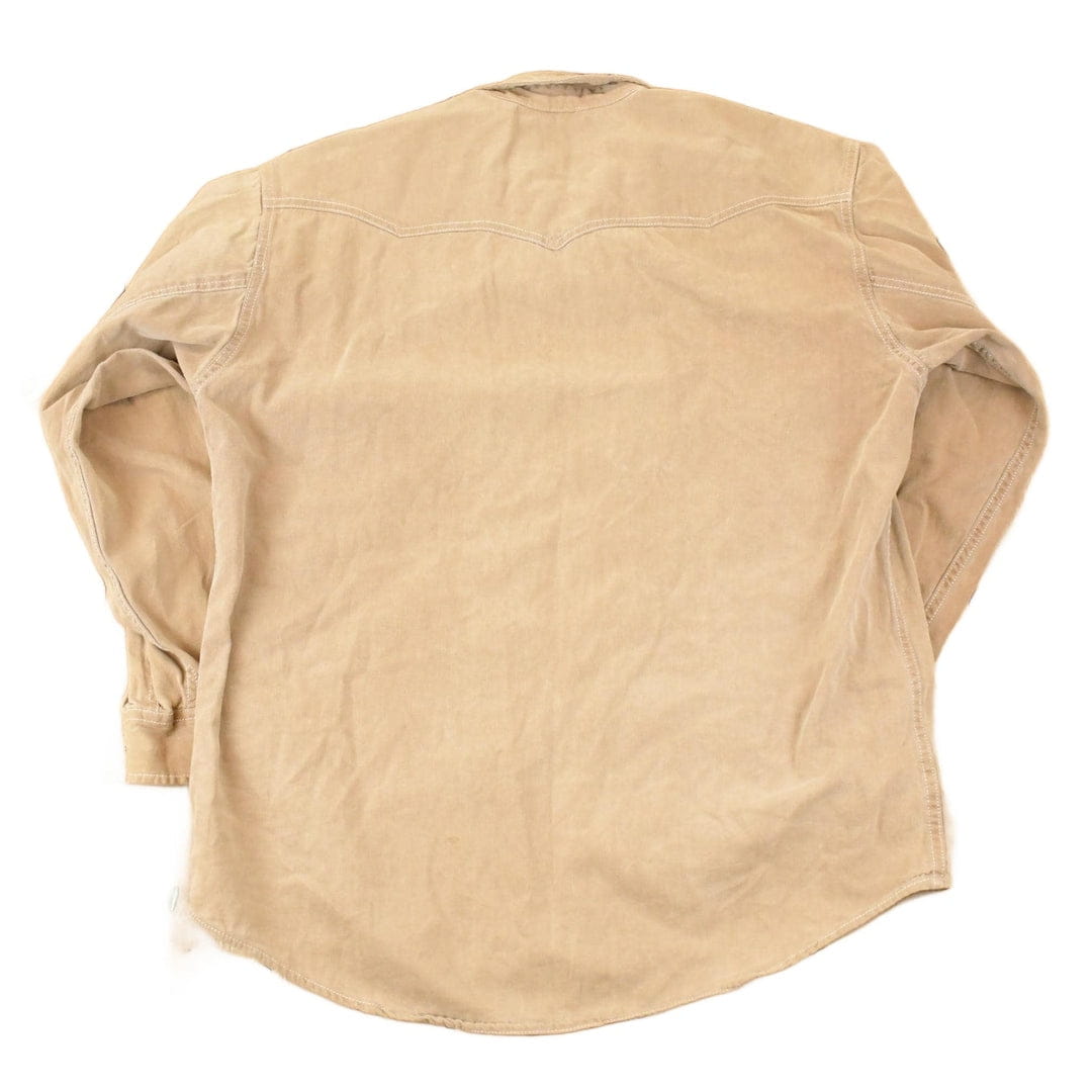 Vintage 1990s Tan Levis Button Up Shirt Men's L from propervintagecanada