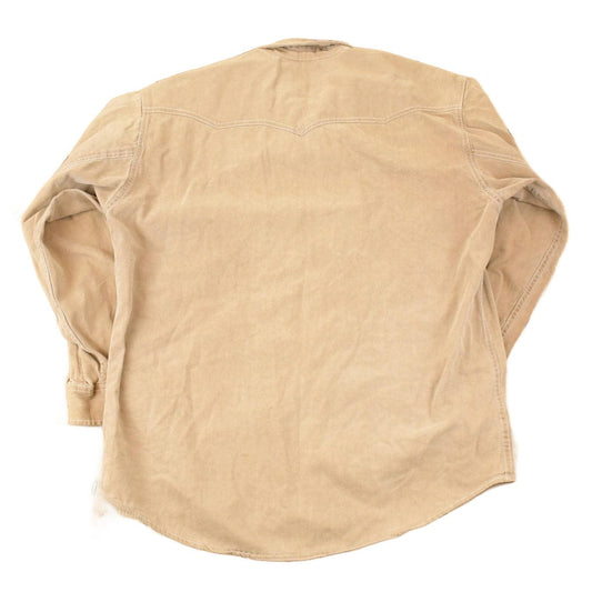 Vintage 1990s Tan Levis Button Up Shirt Men's L from propervintagecanada