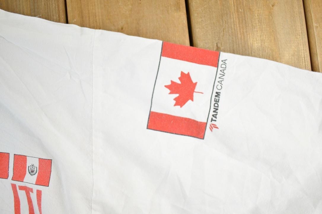 Vintage 1990s Tandem Canada AOP Souvenir Crewneck Sweatshirt Made In USA Men's Small from propervintagecanada