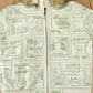 Vintage 1990s Tanners Avenue Leather Mosaic Bank Note 100 Dollar Bills Embroidered Bomber Jacket Men's Small from propervintagecanada