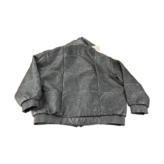 Vintage 1990s Tanners Avenue Leather Mosaic Embroidered Bomber Jacket Men's 3XL from propervintagecanada