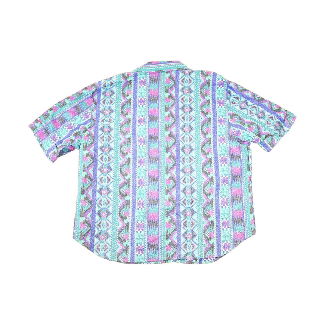 Vintage 1990s Tapestry Abstract Button Up Shirt Men's XL from propervintagecanada