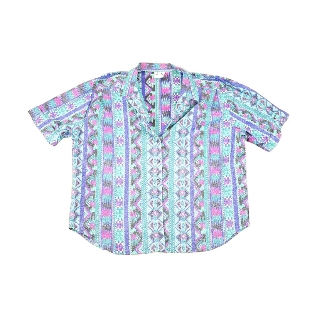 Vintage 1990s Tapestry Abstract Button Up Shirt Men's XL from propervintagecanada