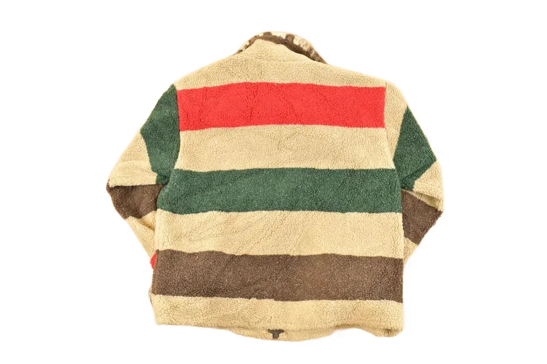 Vintage 1990s Tasha Polizzi Cheetah Cuff Fleece Outdoorsman Sweater Women's S / 90s Winter Sweatshirt / Fleece Hiking Zip up from propervintagecanada