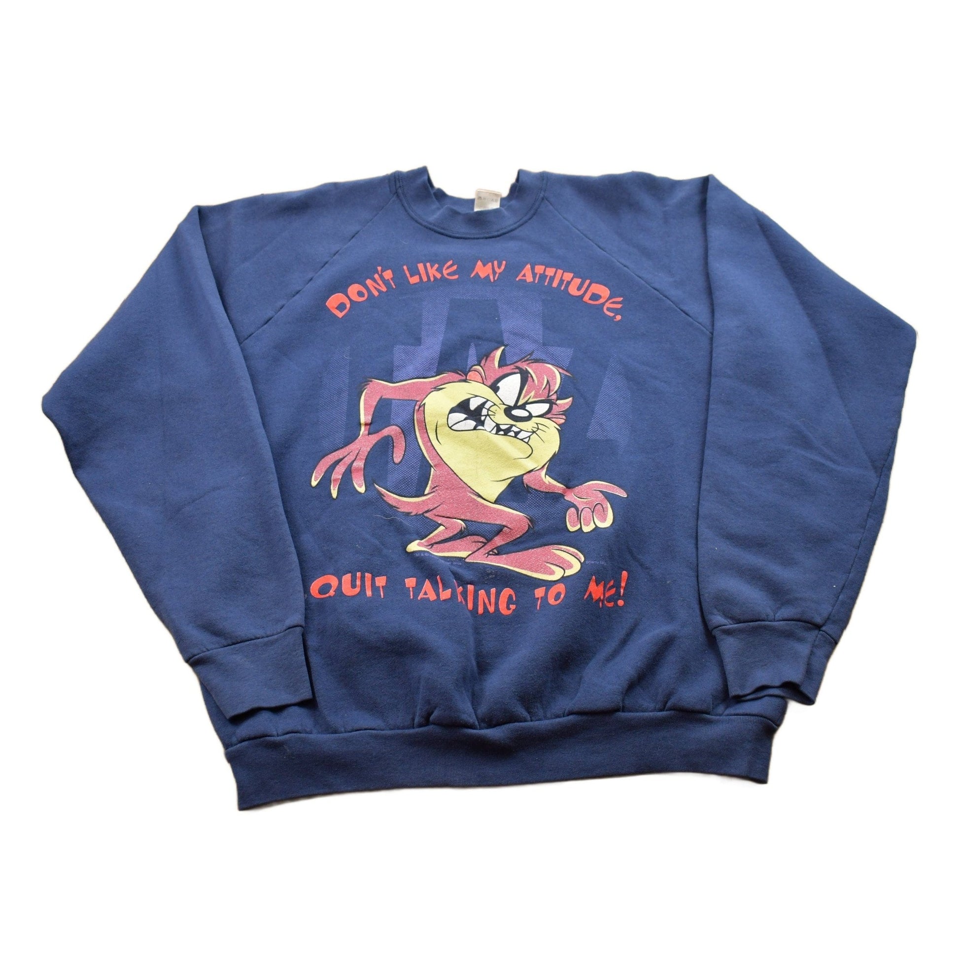Vintage 1990s Tasmanian Devil Looney Tunes Crewneck Men's Large from propervintagecanada