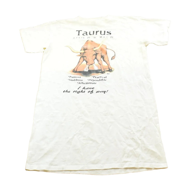 Vintage 1990s Taurus Zodiac Sign Sleep T-Shirt Mens XL from propervintagecanada