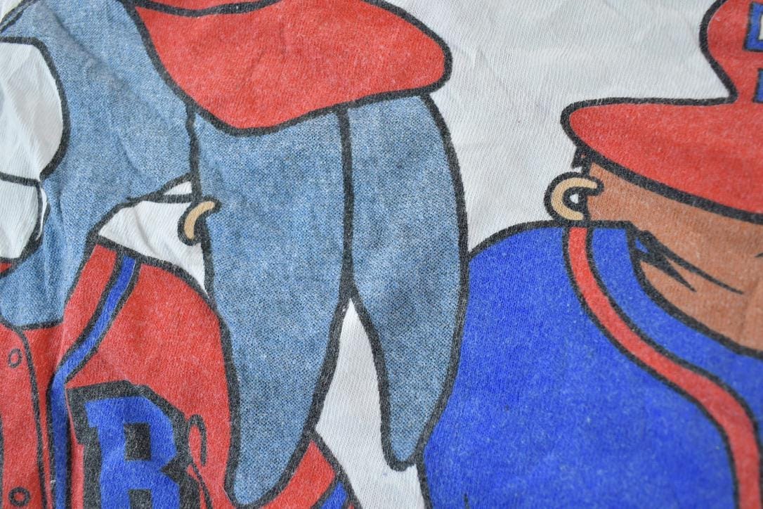 Vintage 1990s Taz And Bugs Hip Hop FAB Disney Cartoon Promo T-Shirt Men's Large