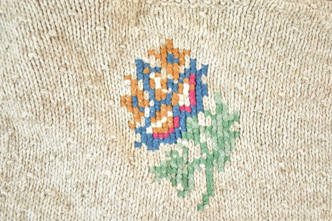 Vintage 1990s Teddi Abstract Knit Cardigan Sweater Vest Womens S from propervintagecanada