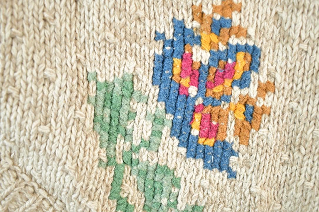 Vintage 1990s Teddi Abstract Knit Cardigan Sweater Vest Womens S from propervintagecanada