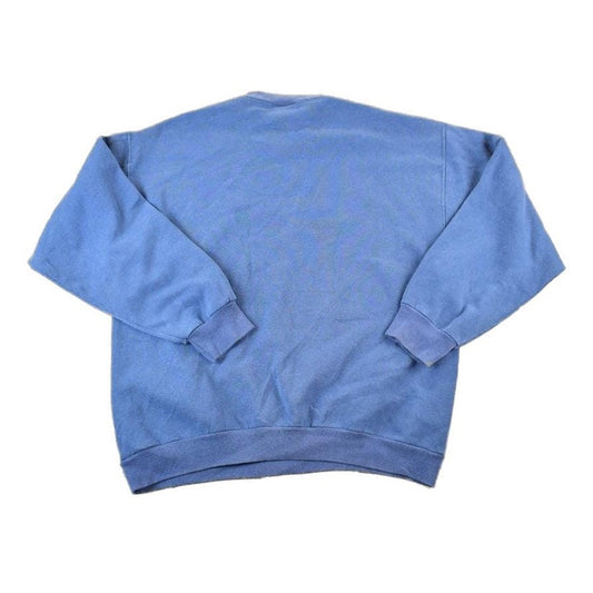 Vintage 1990s Tee Jays Blank Navy Crewneck Sweatshirt Made In USA Men's XL from propervintagecanada