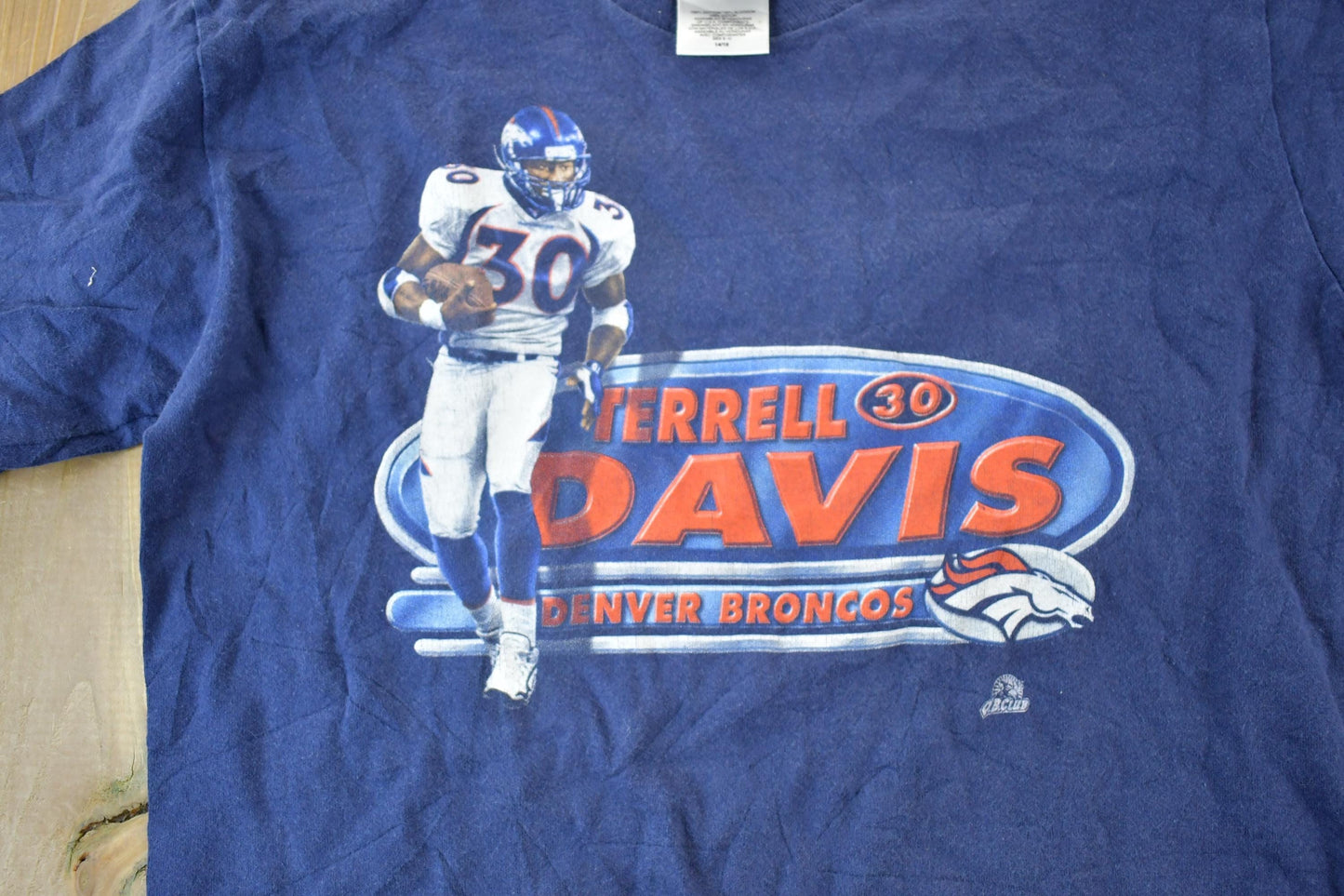 Vintage 1990s Terrell Owens Denver Broncos Youth NFL Graphic T-Shirt