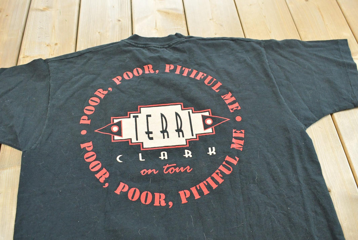 Vintage 1990s Terri Clark Poor Poor Pitiful Me Tour T-shirt Mens Men's XL from propervintagecanada