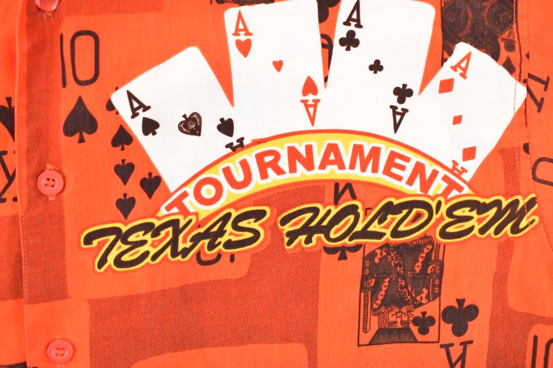 Vintage 1990s Texas Hold Em Abstract Button Up Shirt Men's XL / Funky Crazy Pattern / Preppy Style / Boxy Fit from propervintagecanada