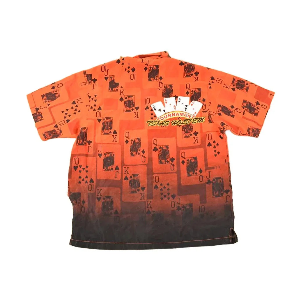 Vintage 1990s Texas Hold Em Abstract Button Up Shirt Men's XL / Funky Crazy Pattern / Preppy Style / Boxy Fit from propervintagecanada