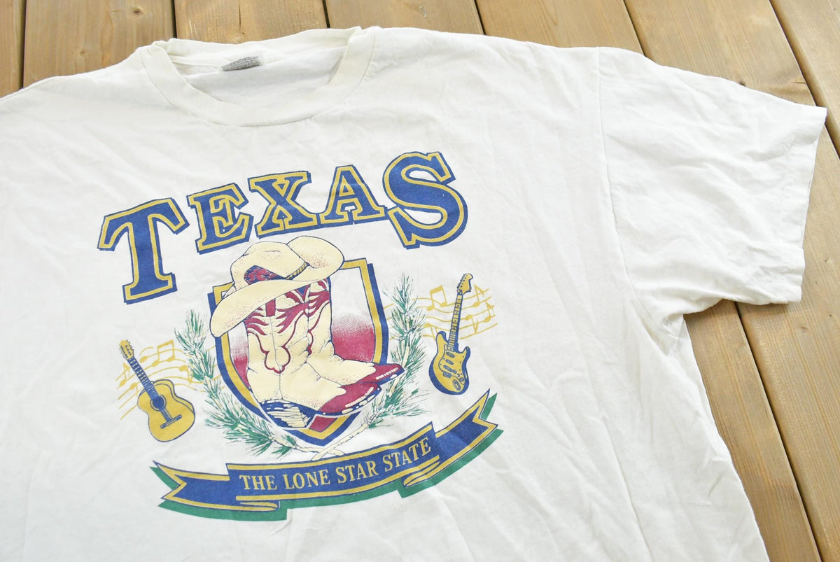 Vintage 1990s Texas Lone Star State T-Shirt Men's XL from propervintagecanada