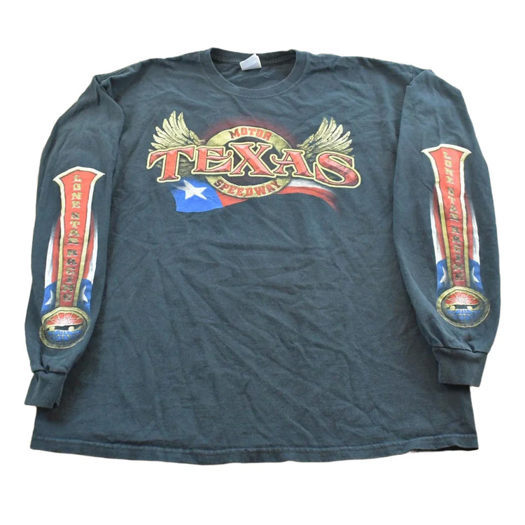 Vintage 1990s Texas Motor Speedway Racing Long Sleeve T-Shirt Mens XL from propervintagecanada