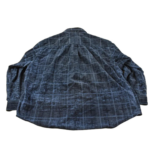 Vintage 1990s Textured Button Up Shirt Men's Large from propervintagecanada