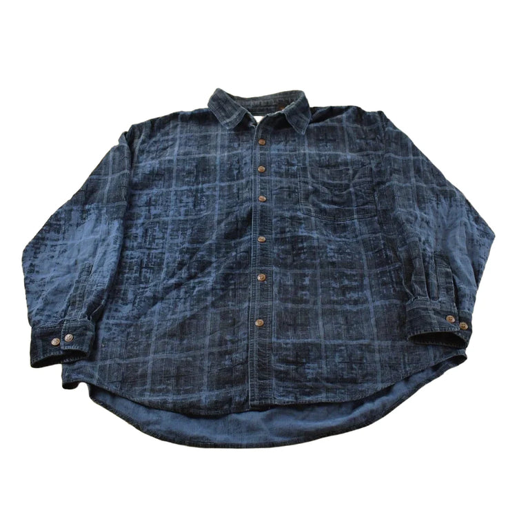 Vintage 1990s Textured Button Up Shirt Men's Large from propervintagecanada