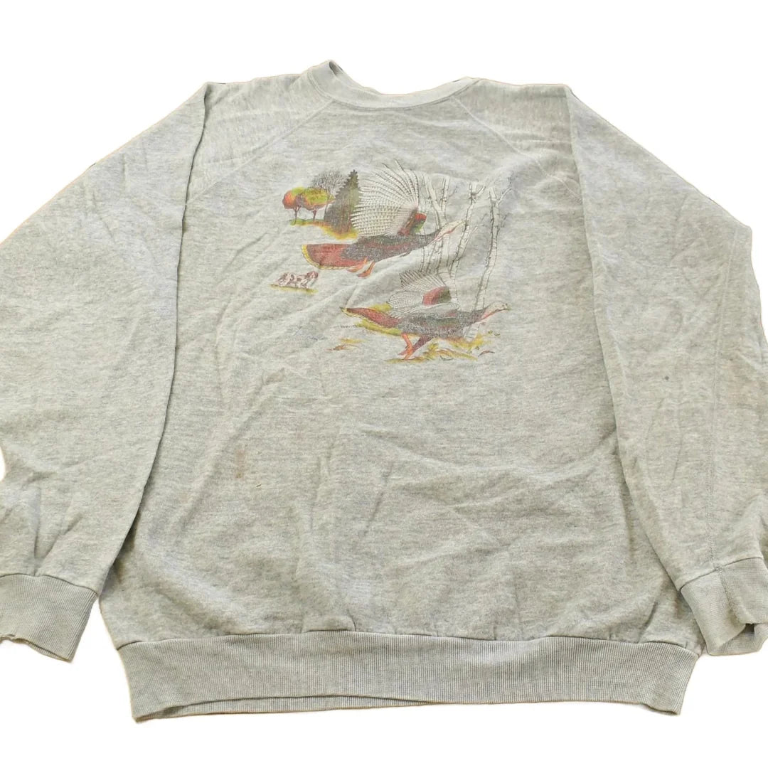Vintage 1990s Thanksgiving Turkey Souvenir Crewneck Sweatshirt Men's XL from propervintagecanada