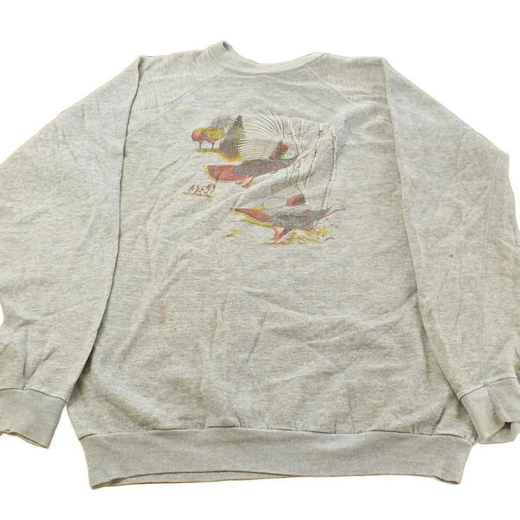 Vintage 1990s Thanksgiving Turkey Souvenir Crewneck Sweatshirt Men's XL from propervintagecanada