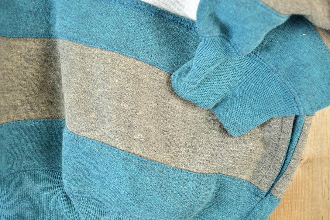 Vintage 1990s The Apparel Zone Quarter Button Crewneck Sweatshirt Mens L from propervintagecanada