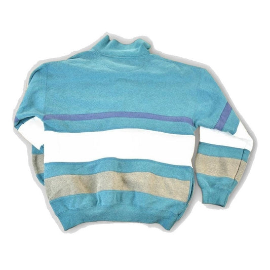 Vintage 1990s The Apparel Zone Quarter Button Crewneck Sweatshirt Mens L from propervintagecanada