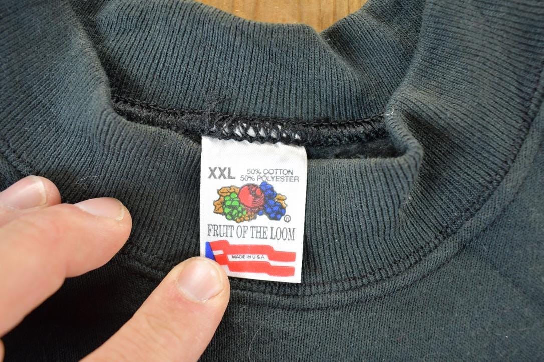 Vintage 1990s The Buff Buffalo Head Crewneck Sweatshirt Mens XL from propervintagecanada