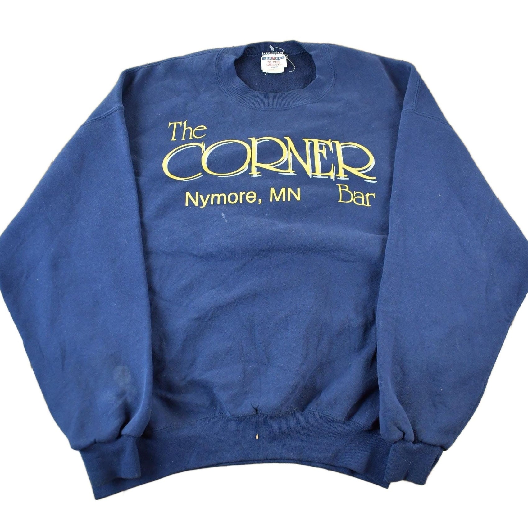 Vintage 1990s The Corner Bar Logo Crewneck Sweatshirt Men's XL from propervintagecanada