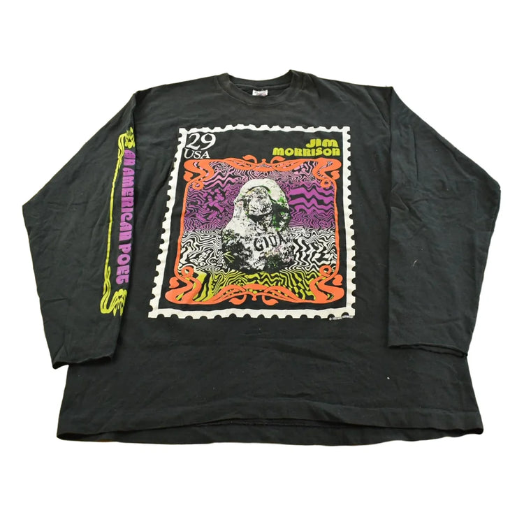 Vintage 1990s The Doors Jim Morrison Long Sleeve Graphic Band T-Shirt Men's XL from propervintagecanada