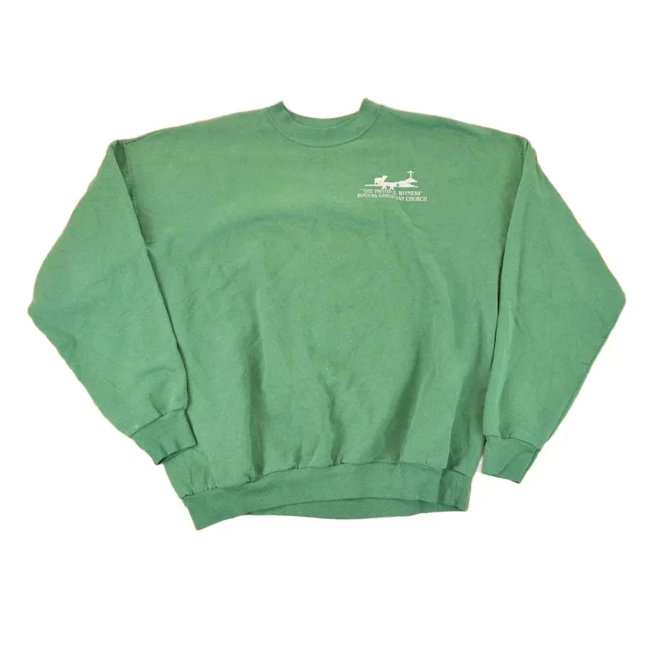 Vintage 1990s The Faithful Witness Christian Church Graphic Print Crewneck Sweatshirt Men's L from propervintagecanada