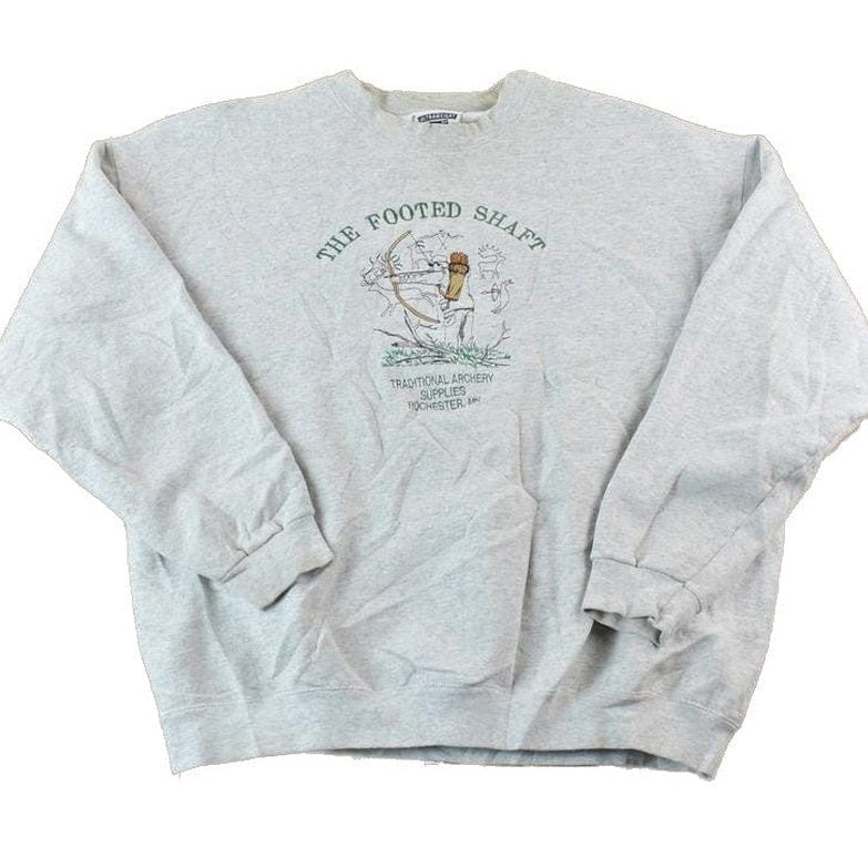 Vintage 1990s The Footed Shaft Archery Souvenir Heavyweight Crewneck Sweatshirt Men's XL from propervintagecanada