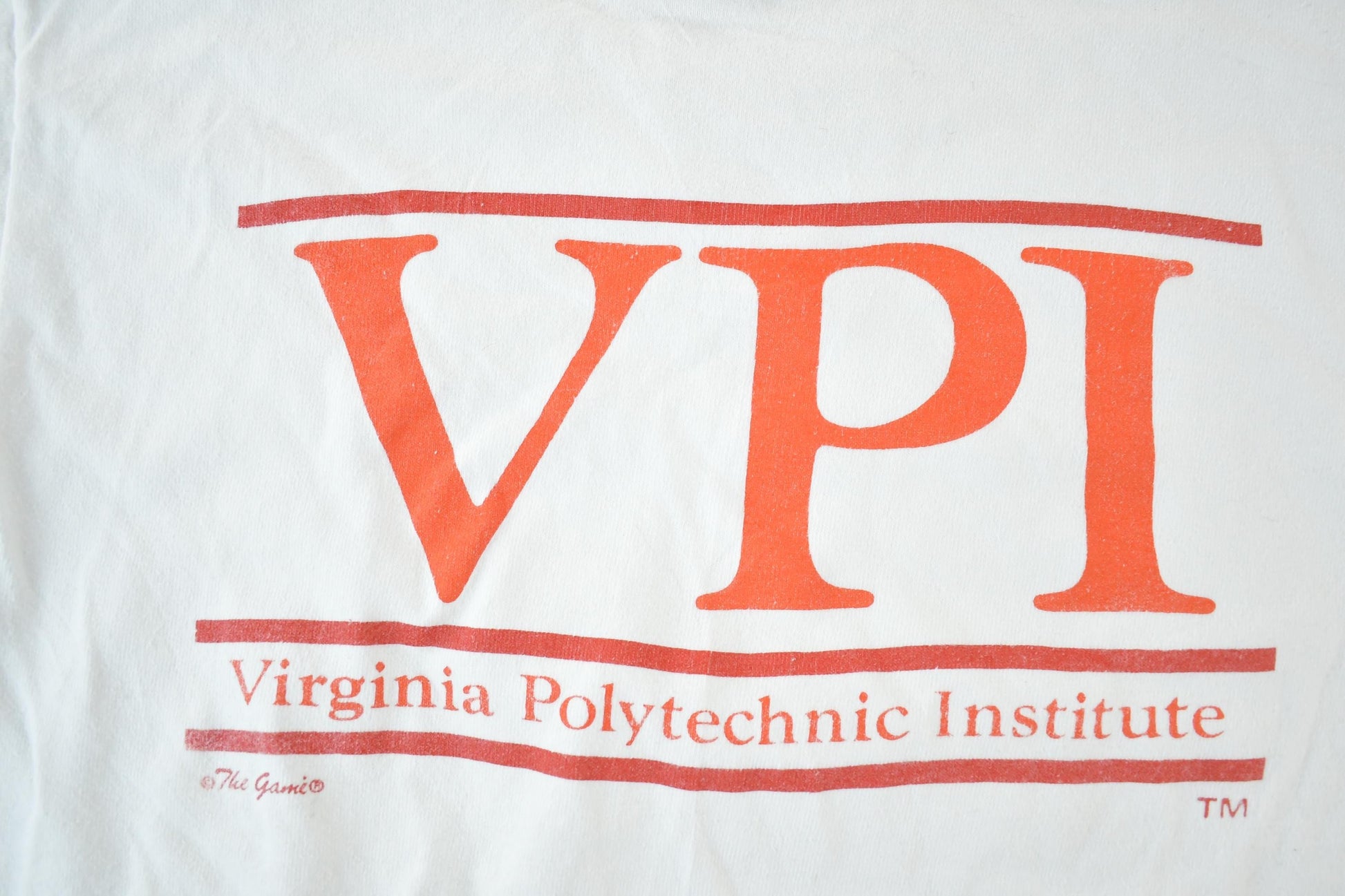 Vintage 1990s The Game VPI University Collegiate T-Shirt Men's Large from propervintagecanada