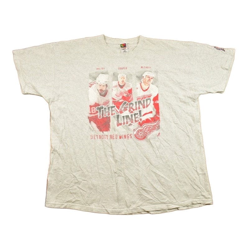 Vintage 1990s The Grind Line Detroit Red Wings NHL Graphic T-Shirt Men's 3XL from propervintagecanada