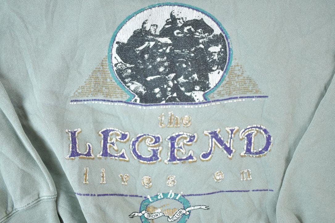 Vintage 1990s The Legend Lives On Souvenir Crewneck Sweatshirt Made In USA Men's XL from propervintagecanada
