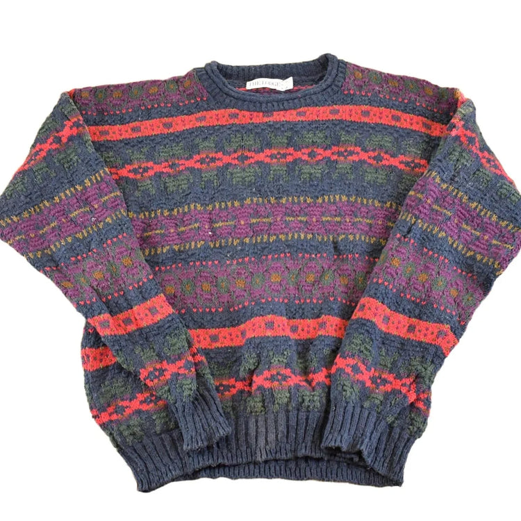 Vintage 1990s The Lodge Knit Crewneck Sweater Men's M from propervintagecanada