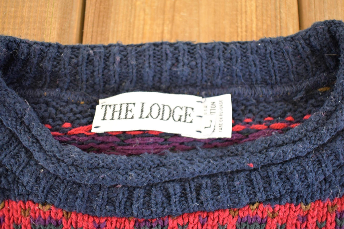 Vintage 1990s The Lodge Knit Crewneck Sweater Men's M from propervintagecanada