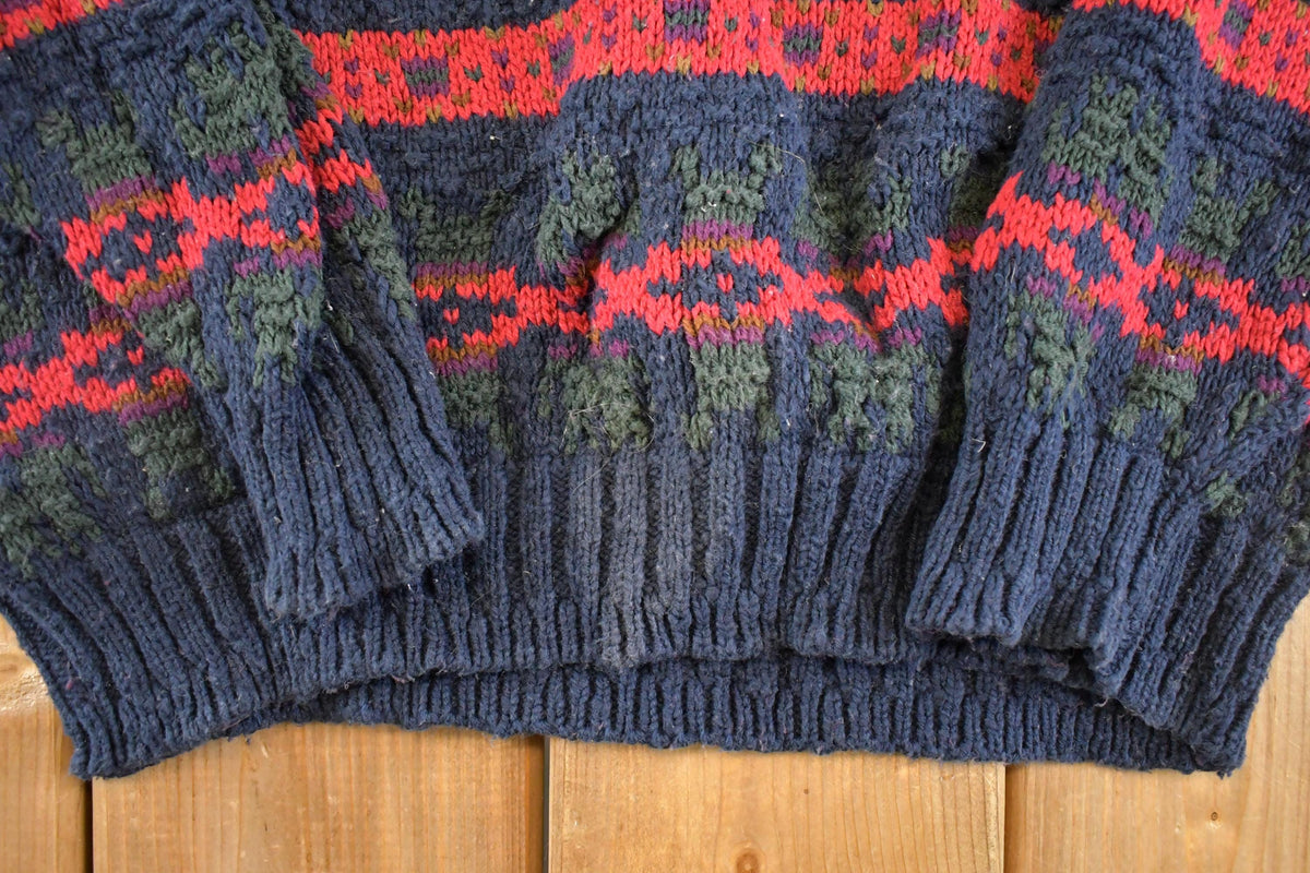 Vintage 1990s The Lodge Knit Crewneck Sweater Men's M from propervintagecanada